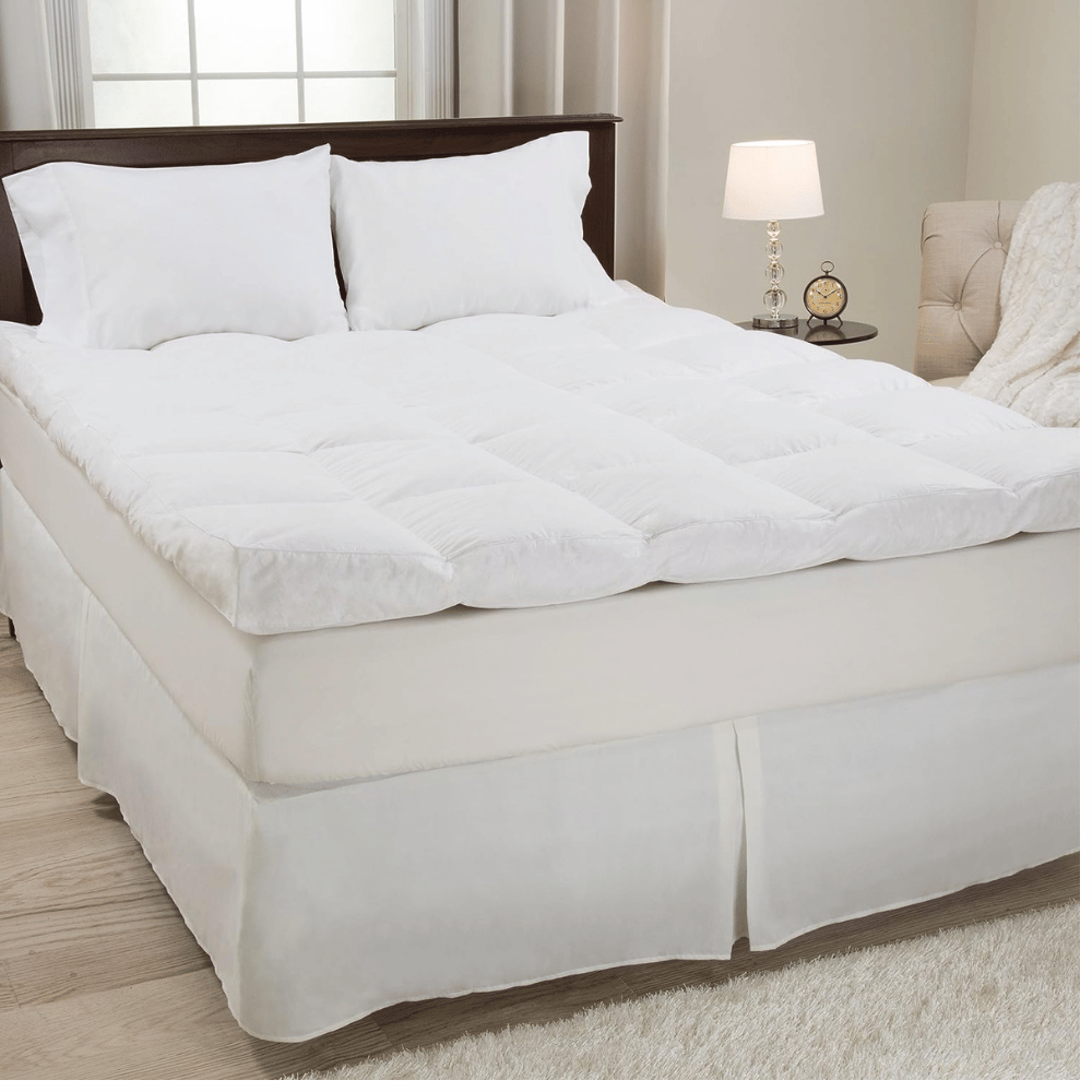 Queen feather bed topper with premium materials