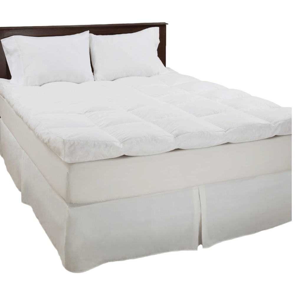Queen feather mattress topper for enhanced relaxation