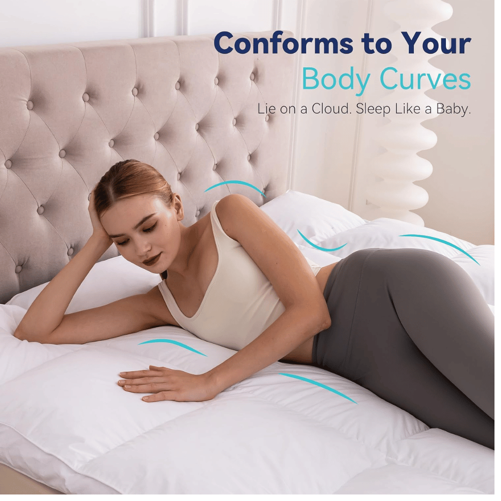 Cozy feather bed mattress enhancing sleep quality