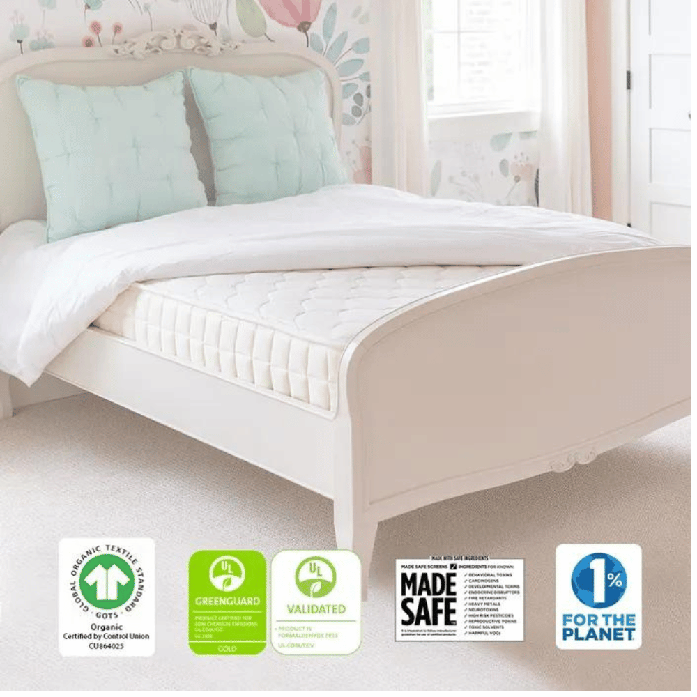 Naturepedic kids mattress with organic safety certification