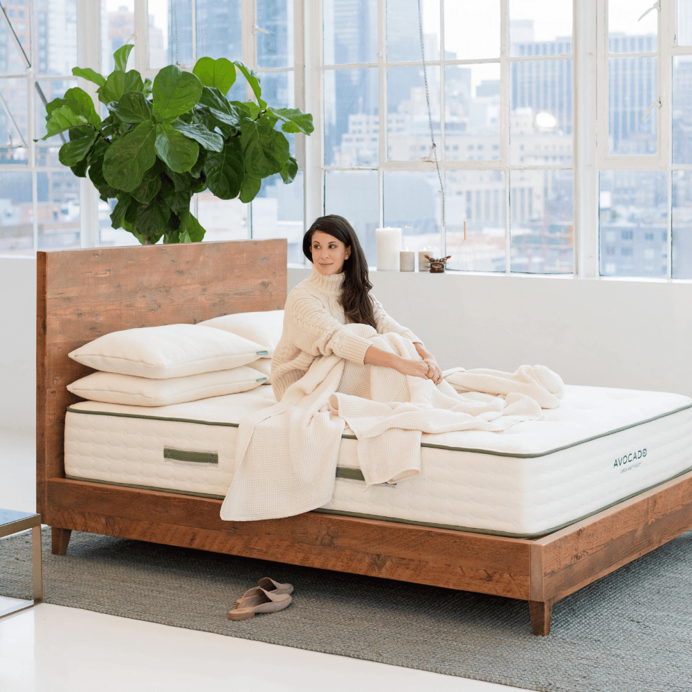 Green bed frame