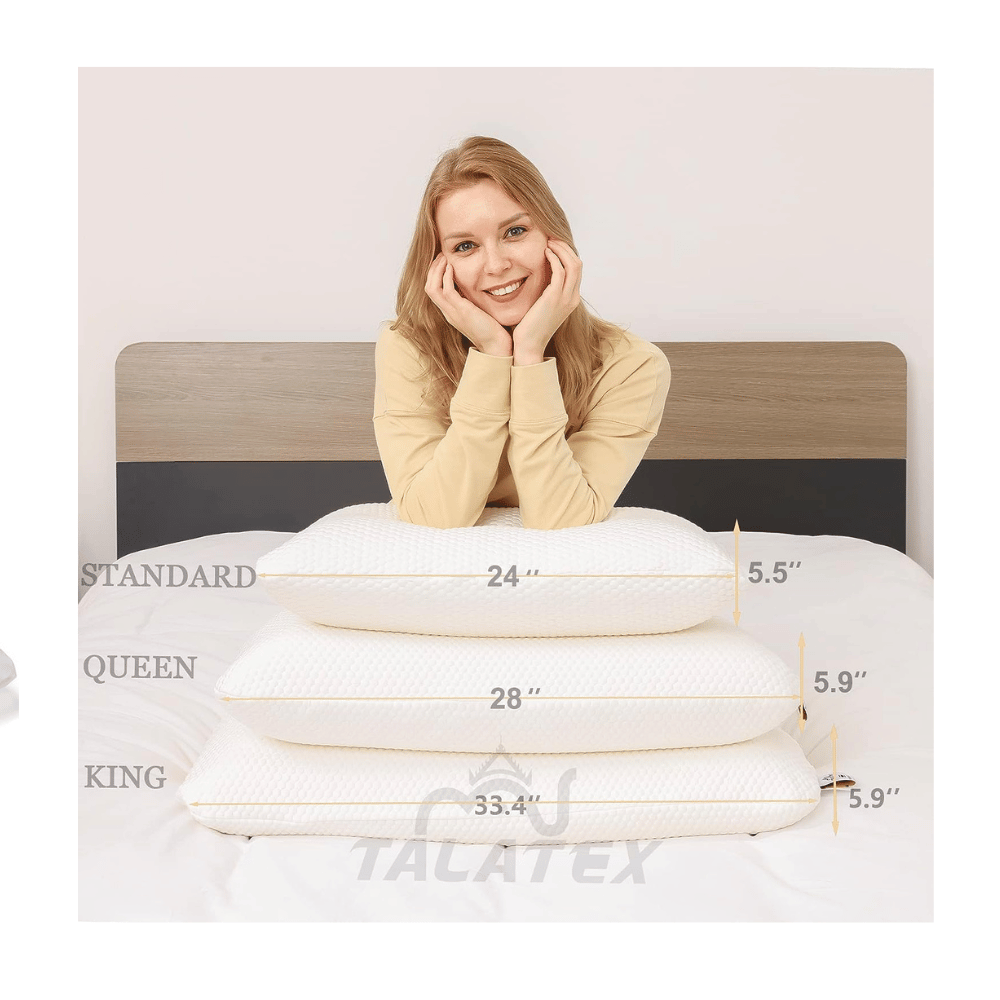 Latex pillow for side sleepers.