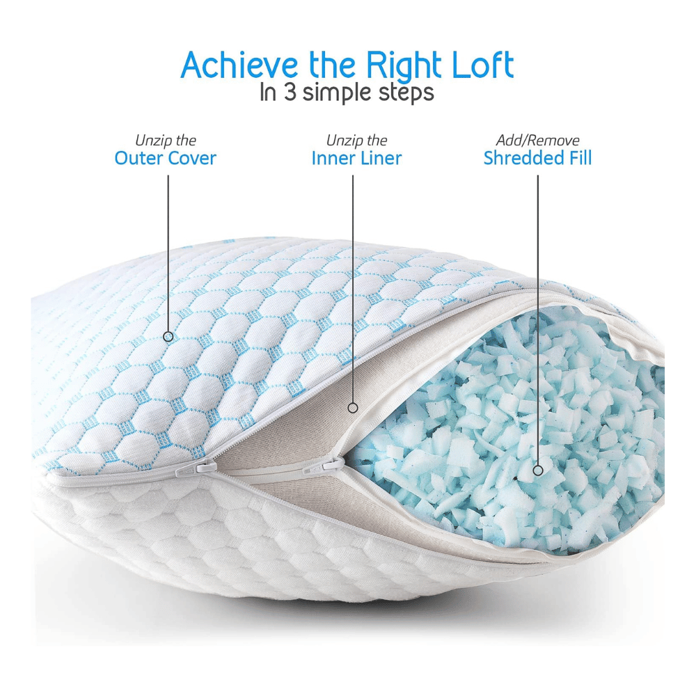 Nestl toddler pillow with cool fabric