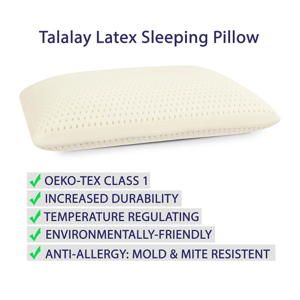 Latex pillow for neck pain.