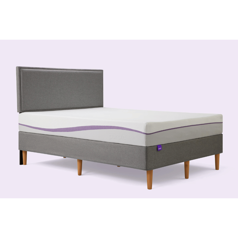 Purple durable sleek bed