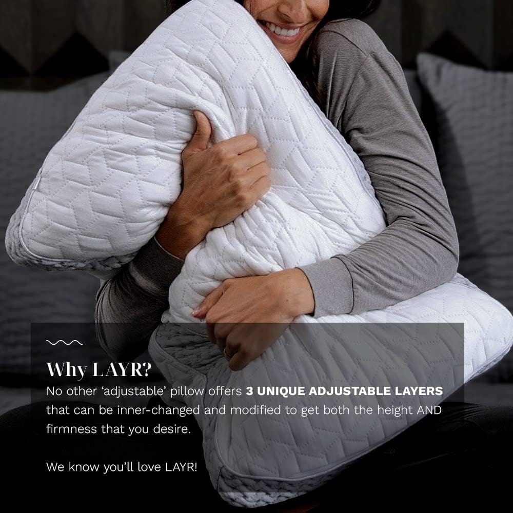 LUXOME adjustable loft pillow