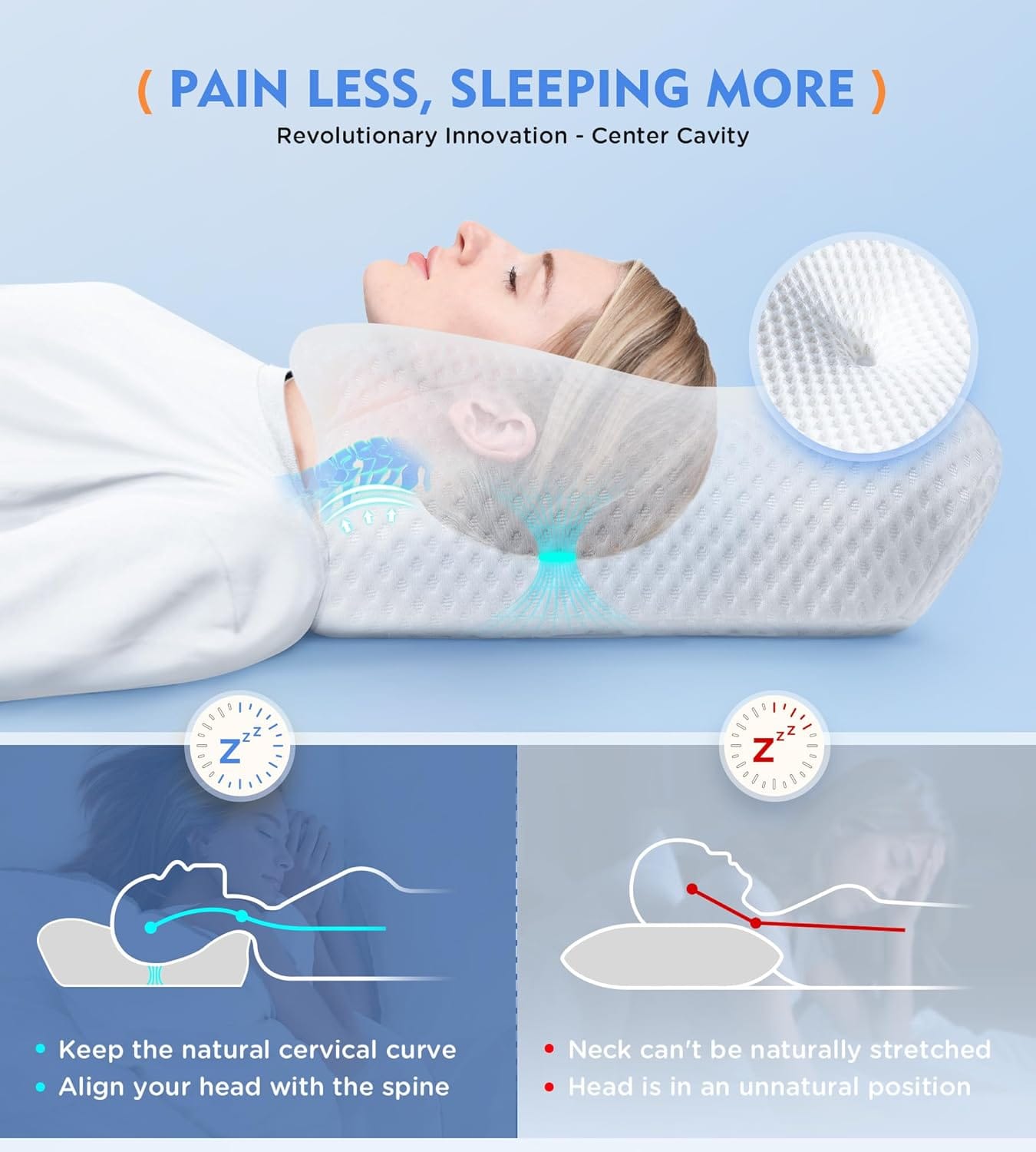 Osteo spine support pillow