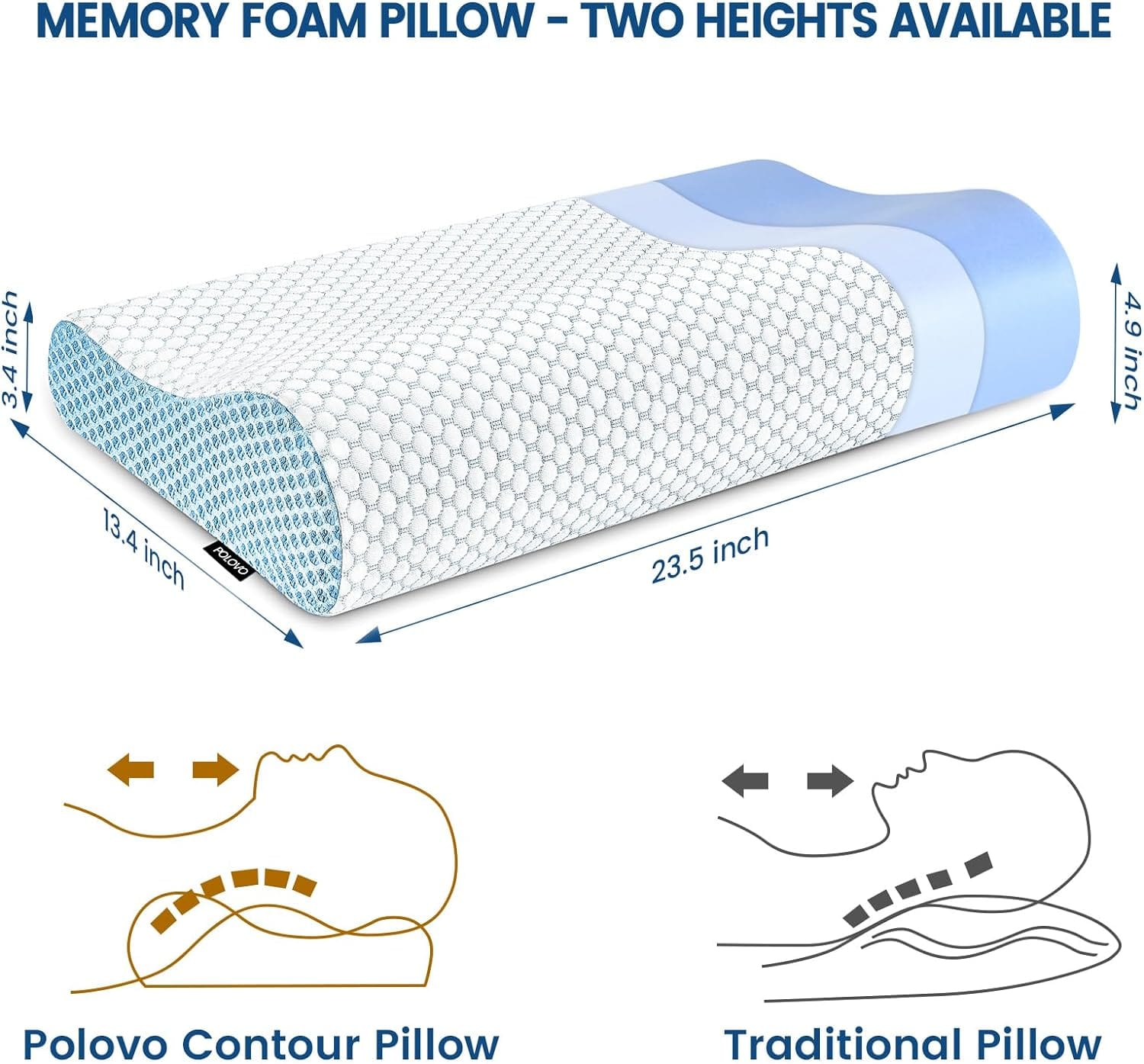 Polovo ergonomic neck pillow