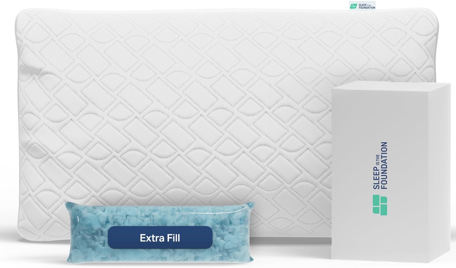 Foundation shredded foam pillow