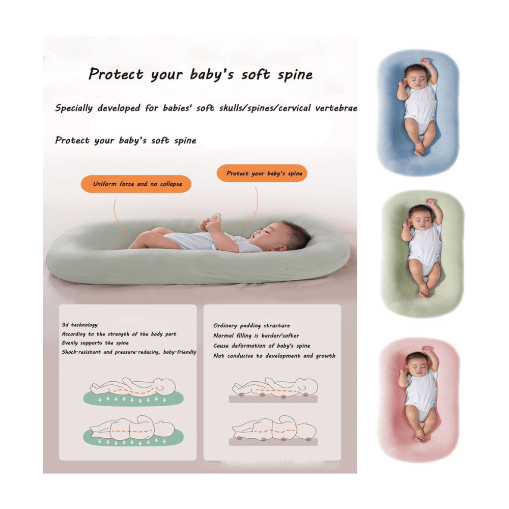 Gentle newborn lounger pillow for comfort