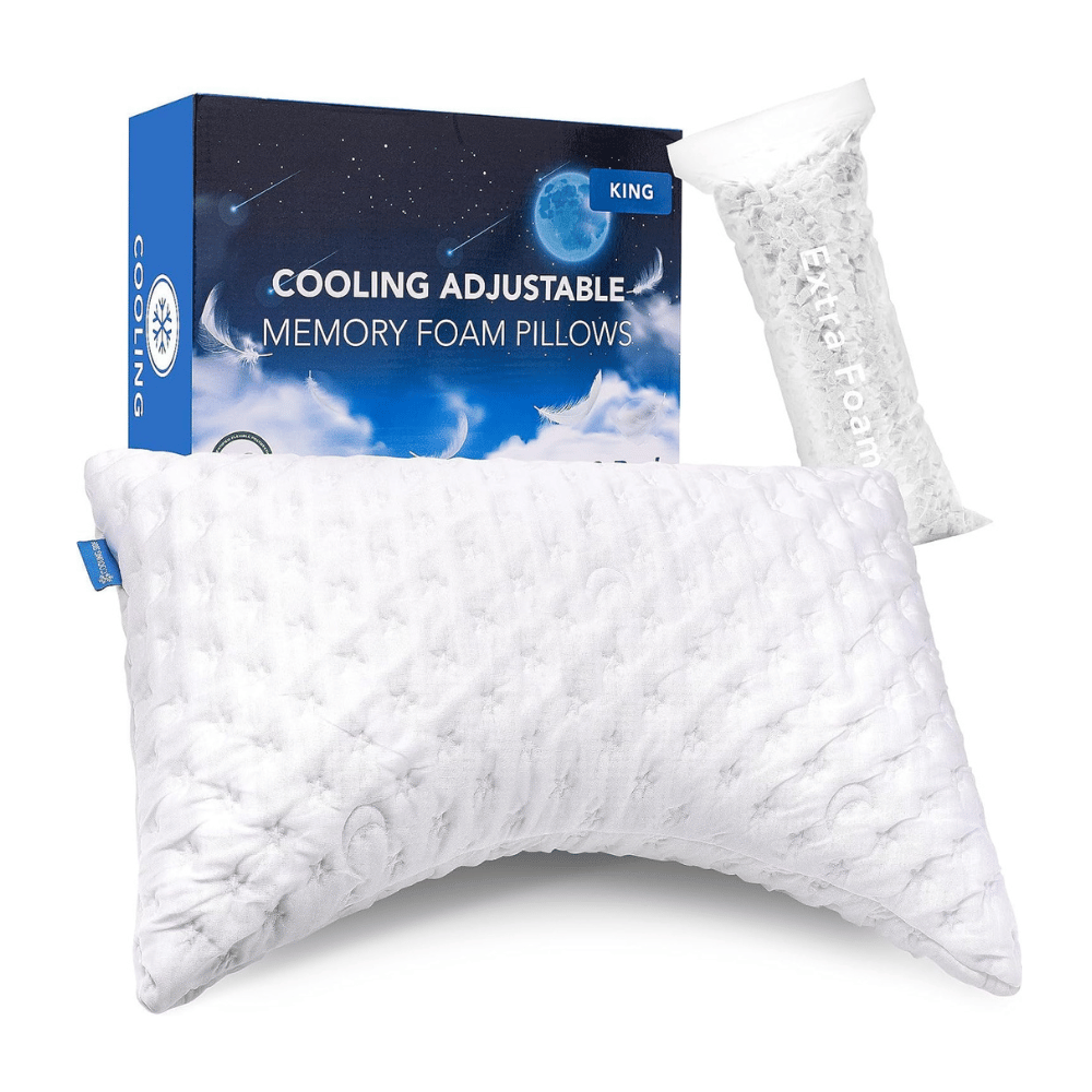 Cooling adjustable foam pillow