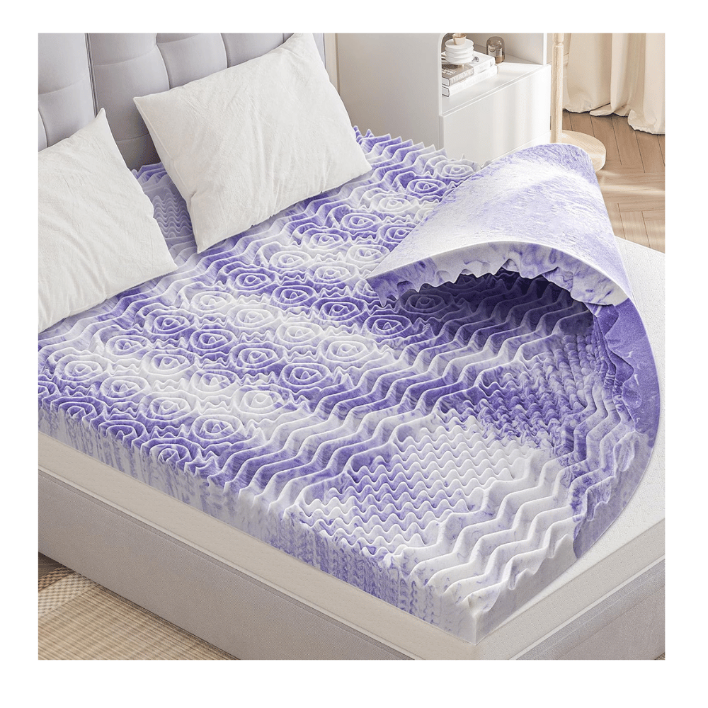 The mattress topper features 7-zone support. (Credit: AprLeaf)
