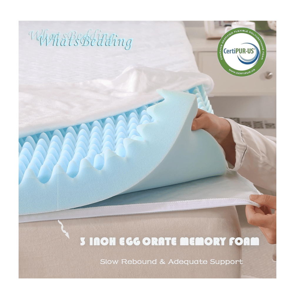 WhatsBedding cooling gel mattress topper