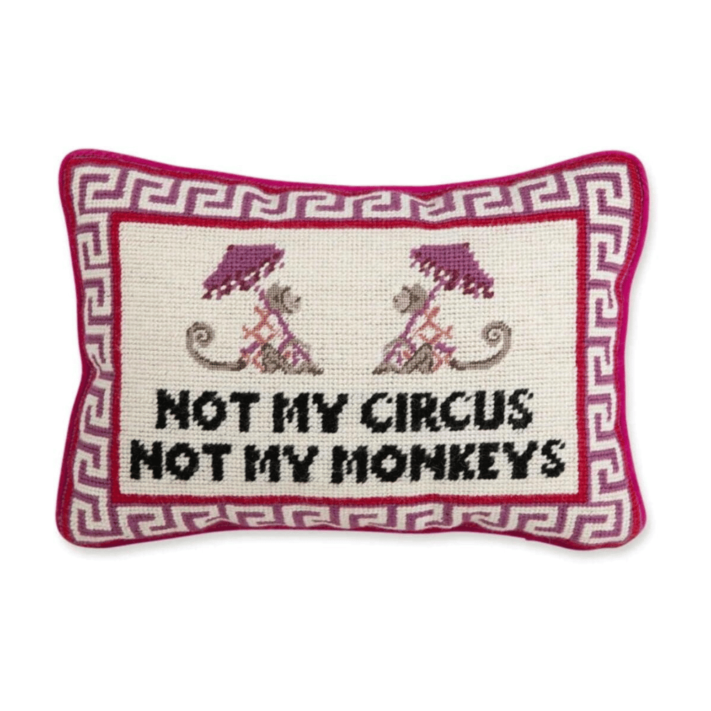 PFURBISH needlepoint pillow