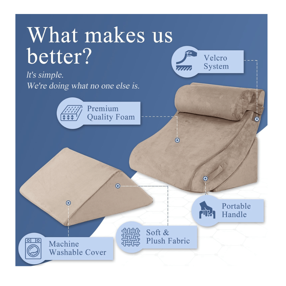 Ergonomic leg pillow for back pain relief