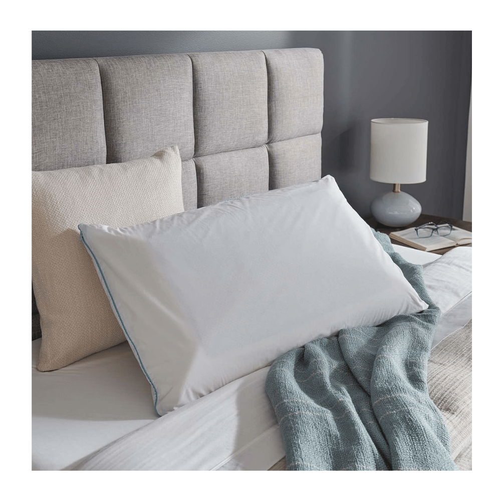 Purple pillow for back and stomach sleepers