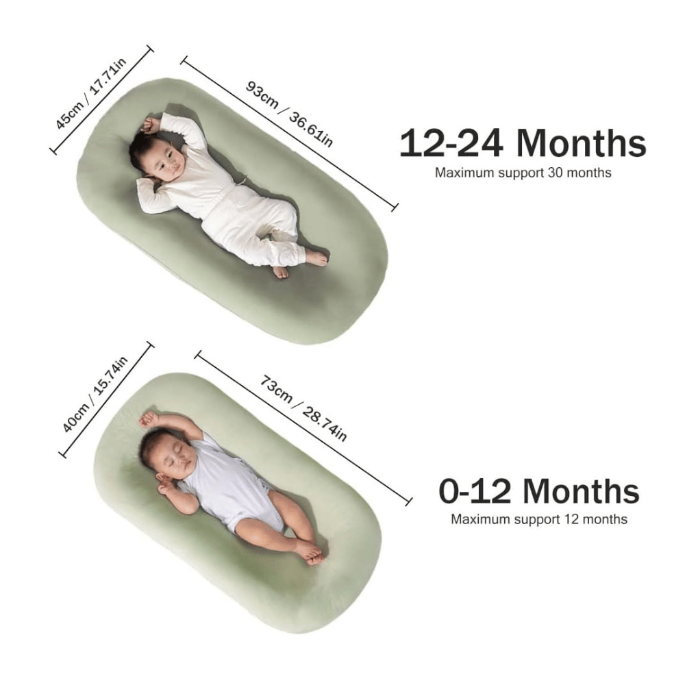 Ergonomic infant lounger pillow