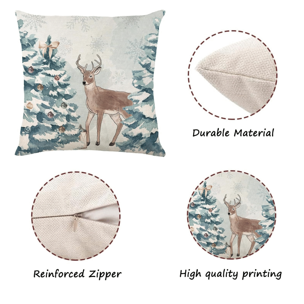 Patterned christmas toss pillow covers