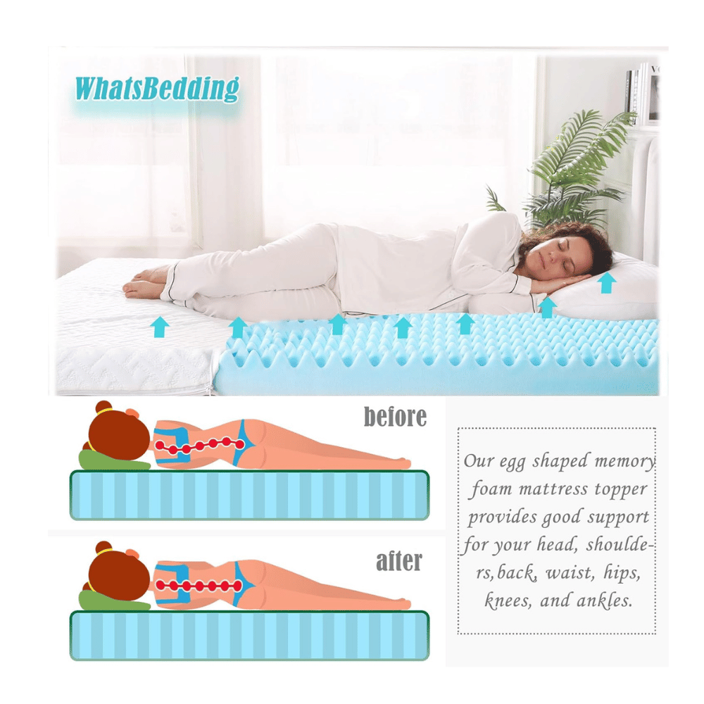 WhatsBedding fresh-feel egg crate topper