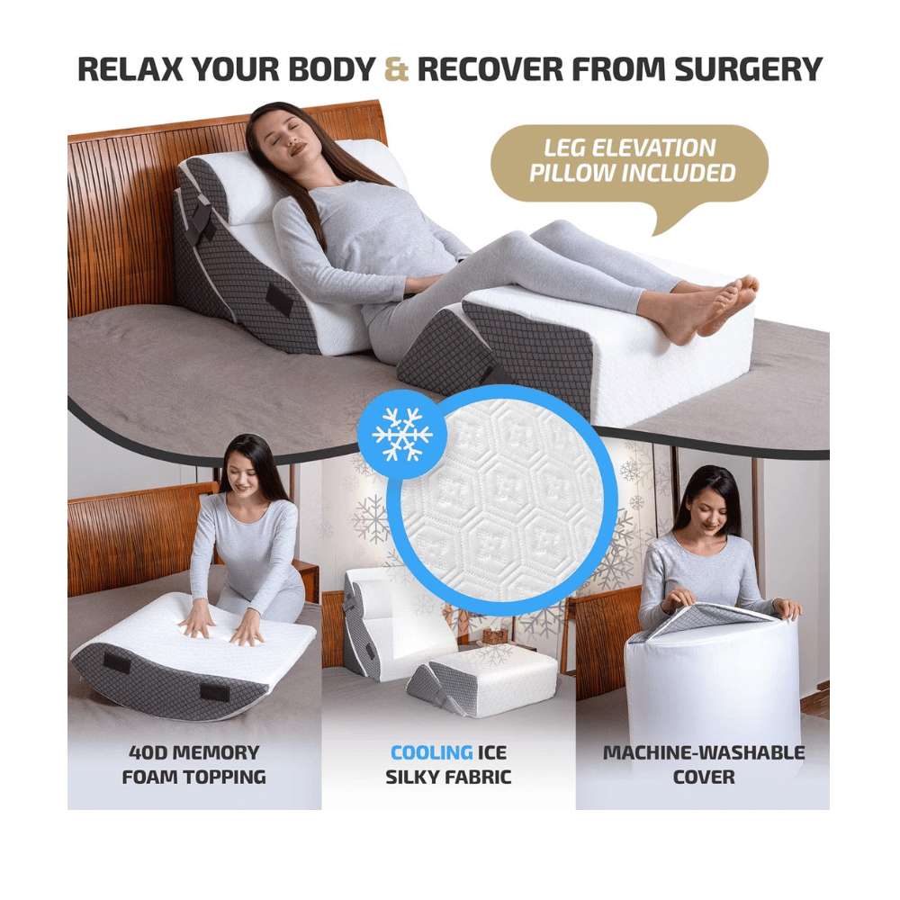 Leg wedge pillow for back pain