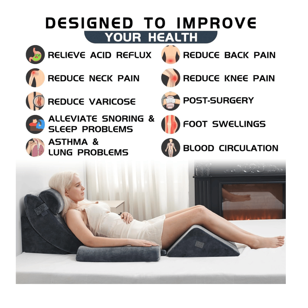 Firm leg pillow for back pain relief