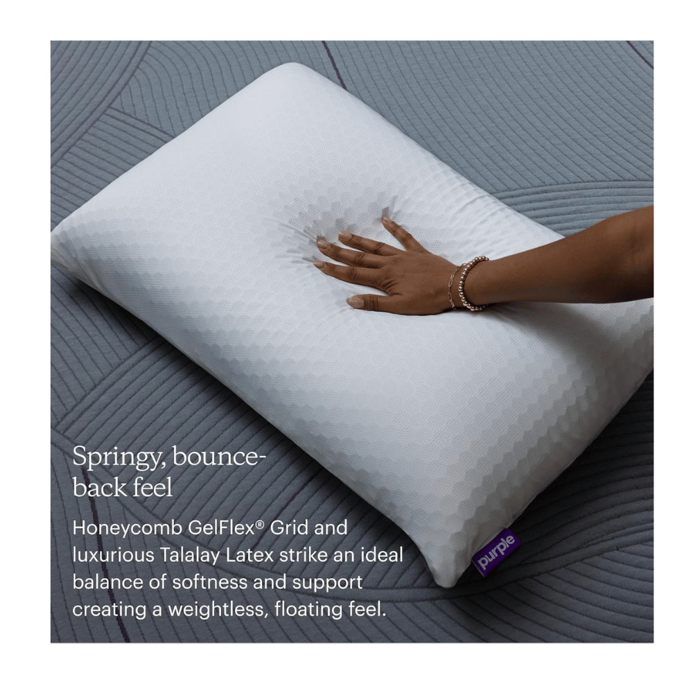 Purple pillow for neck support