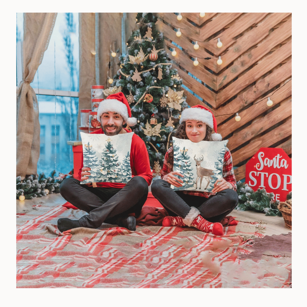 Luxury christmas holiday pillowcases