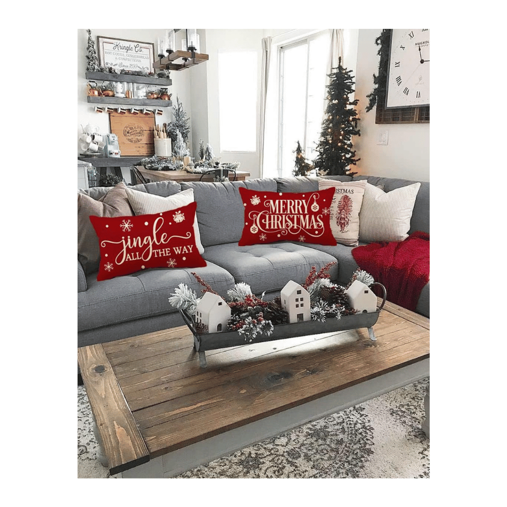 Christmas toss pillow covers