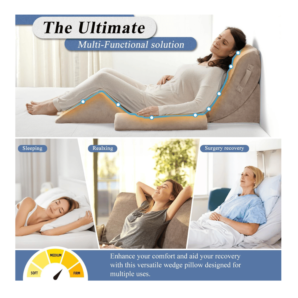 Soft leg pillow for lower back pain