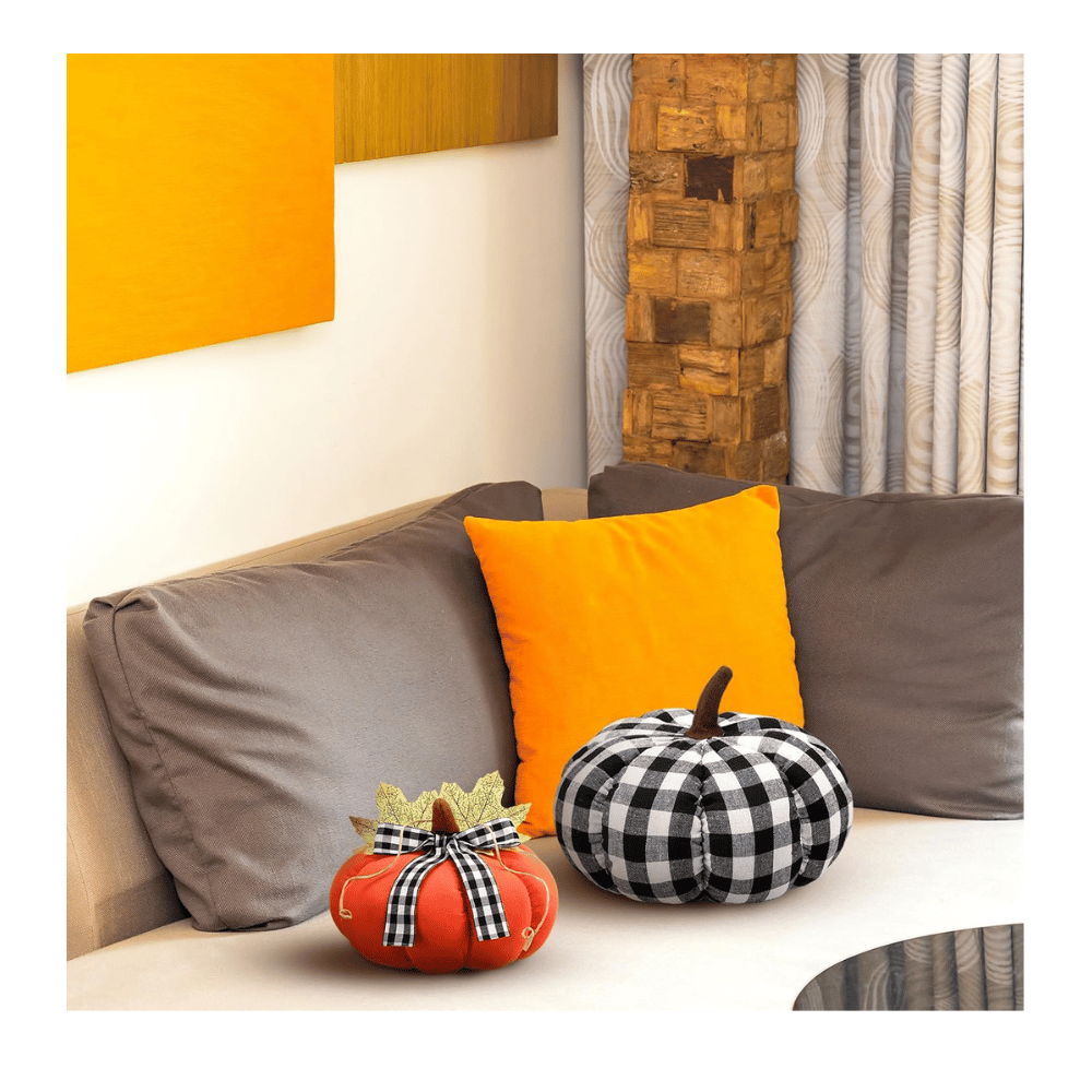 Colingmill plaid pumpkin pillow