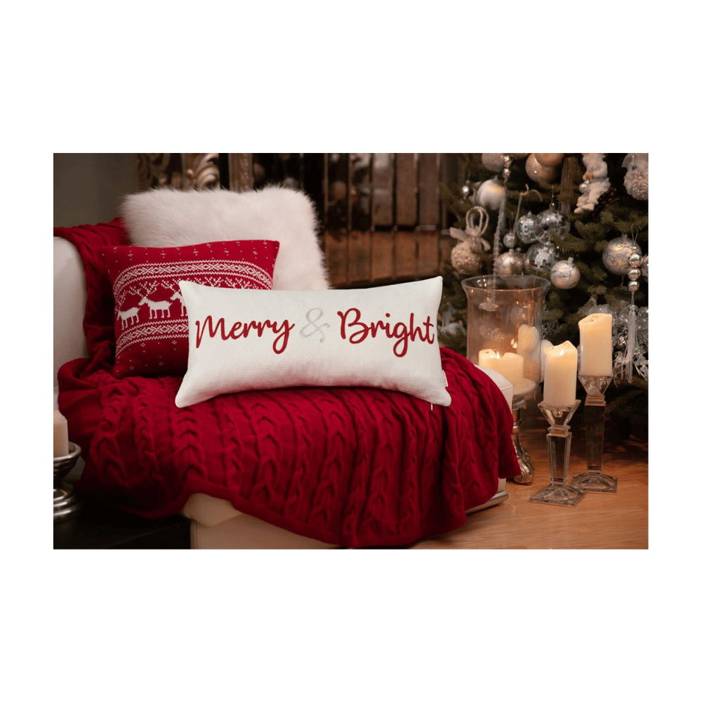 Elegant christmas pillow decor