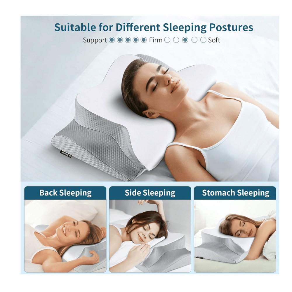 Neck pillow for side sleepers.
