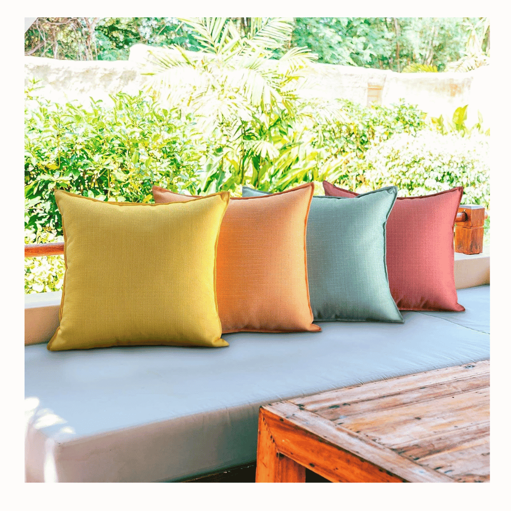 Chair cushions for outside in neutral tones