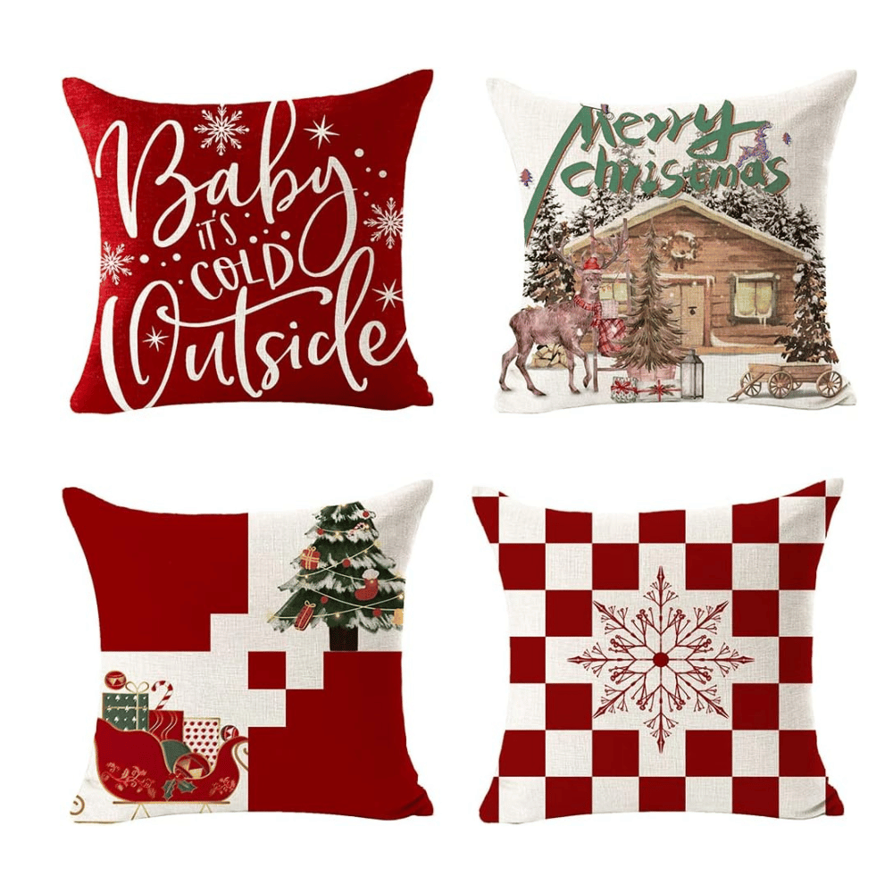 Luxurious christmas pillow cases