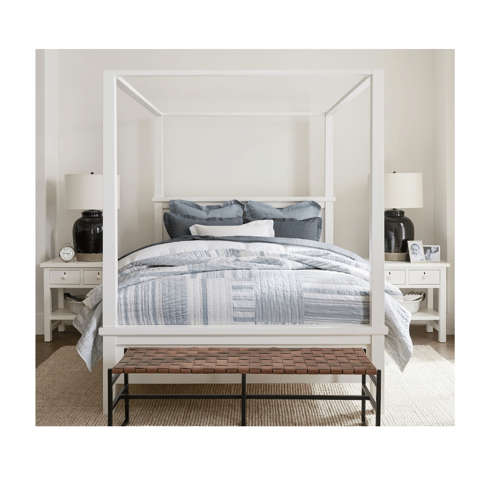 Rustic wood bed