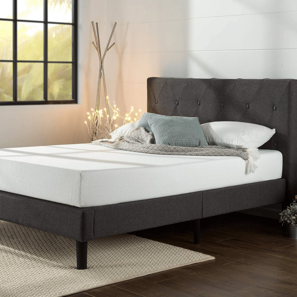 Upholstered bed frame for serene, restful sleep