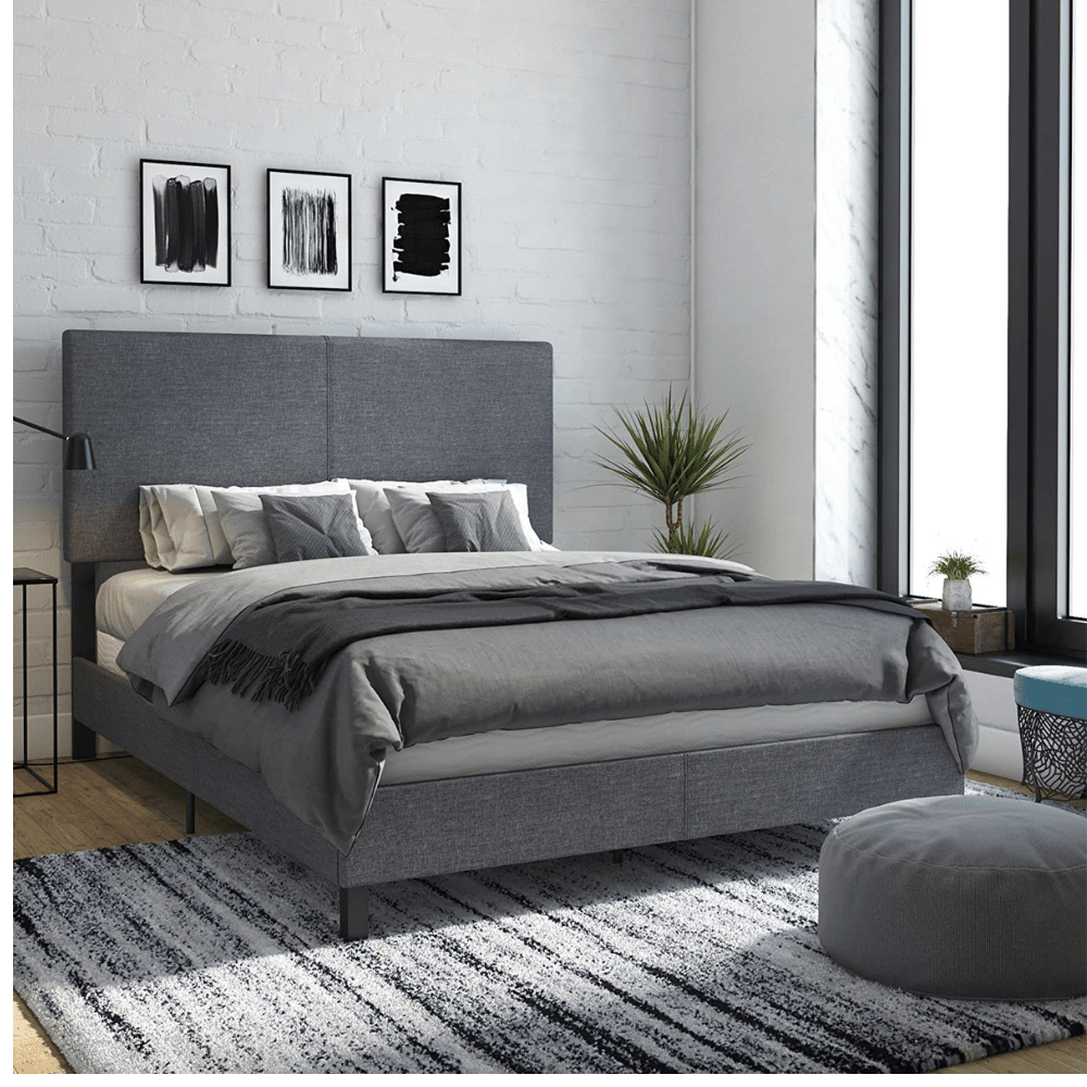 Elegant queen bed frame for stylish bedroom