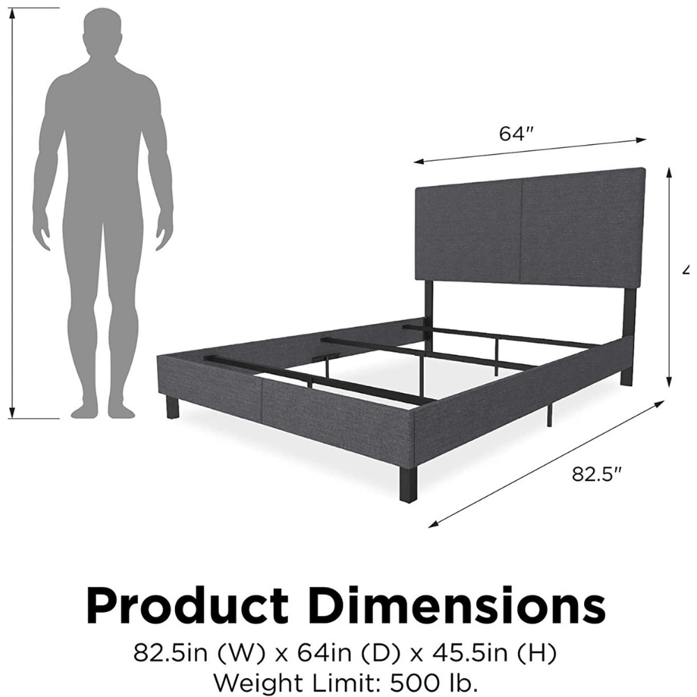 Chic design bed frame with cozy comfort