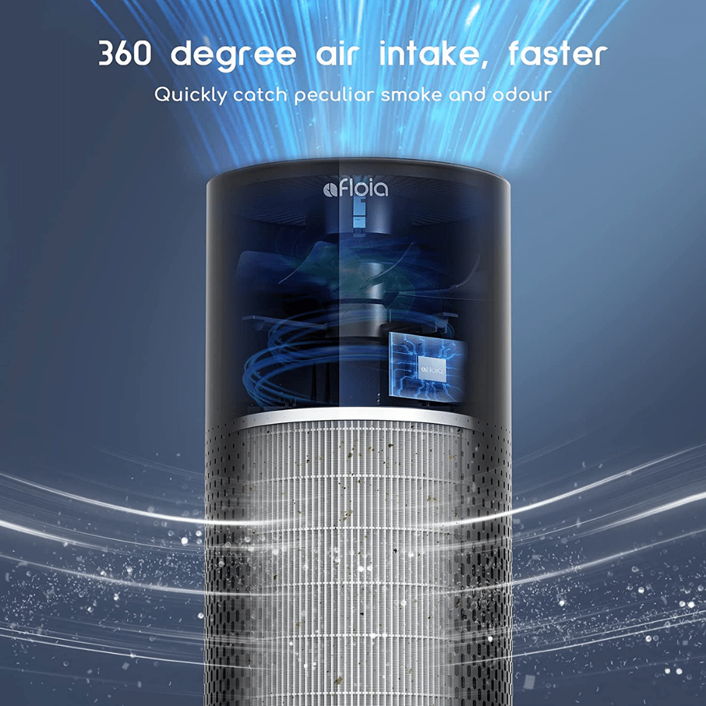 The air purifier eliminates smoke odors. (Credit: Afloia)