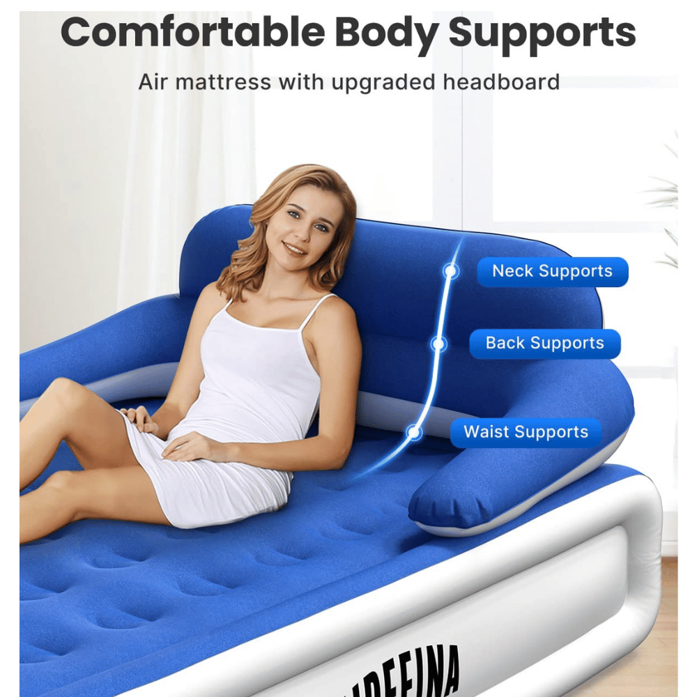Airefina ergonomic headboard bed