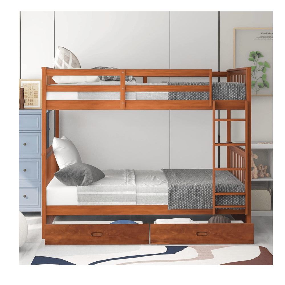 GLORHOME full-over-full kids bed