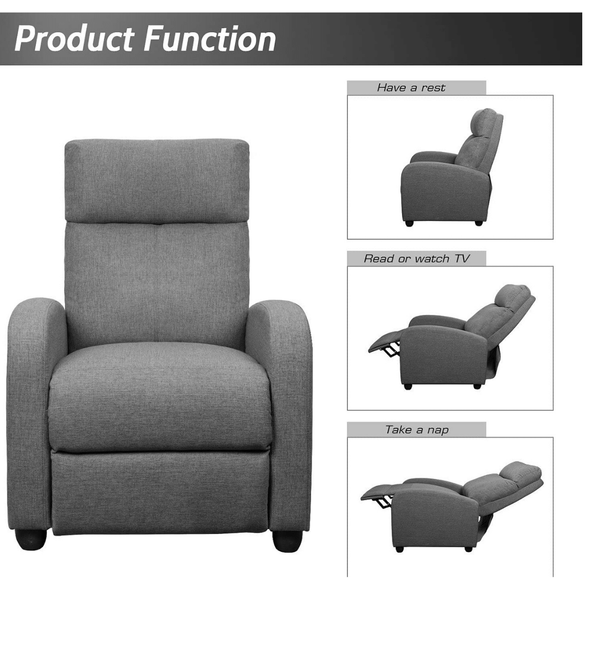 JUMMICO comfortable recliner chair