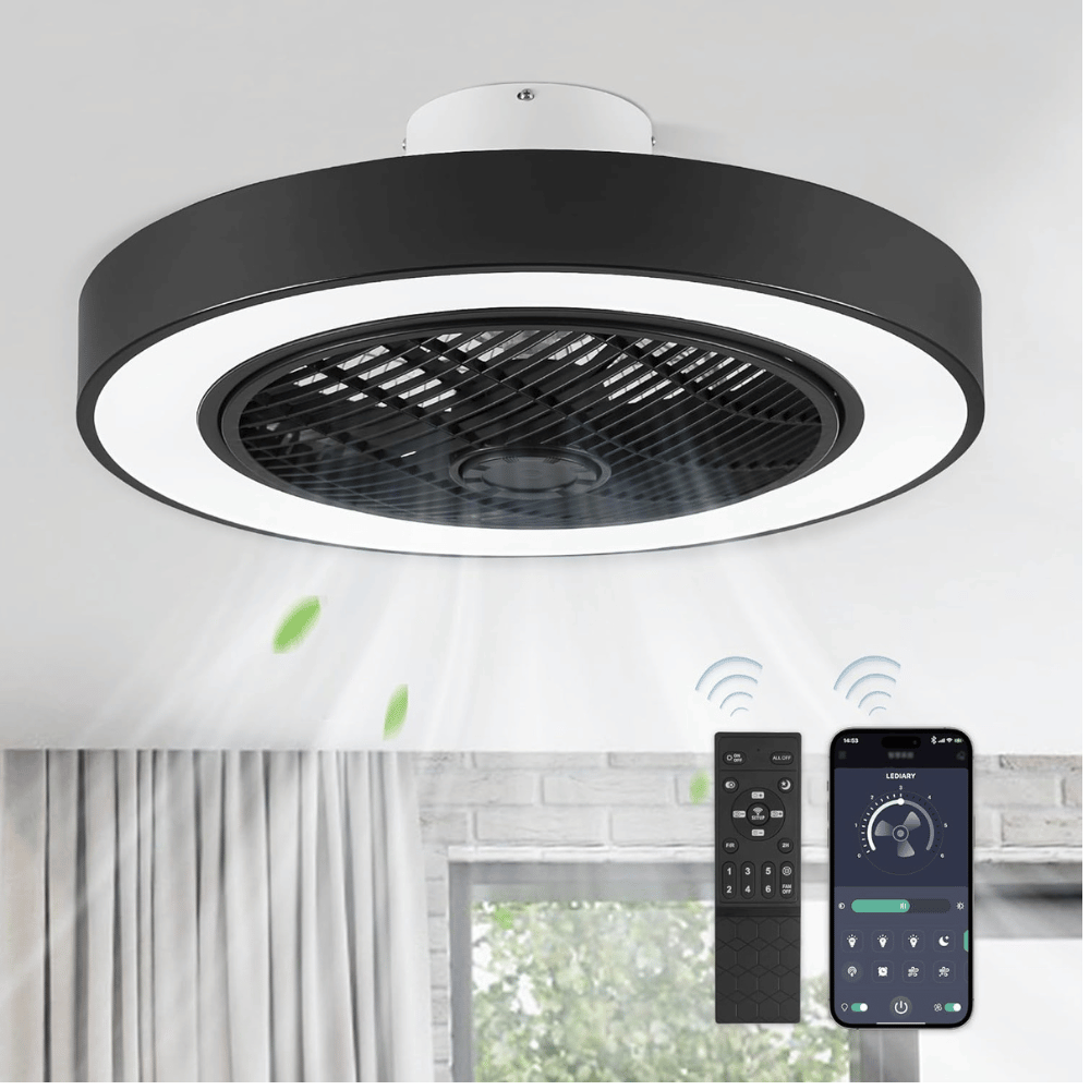 LEDIARY enclosed ceiling fan