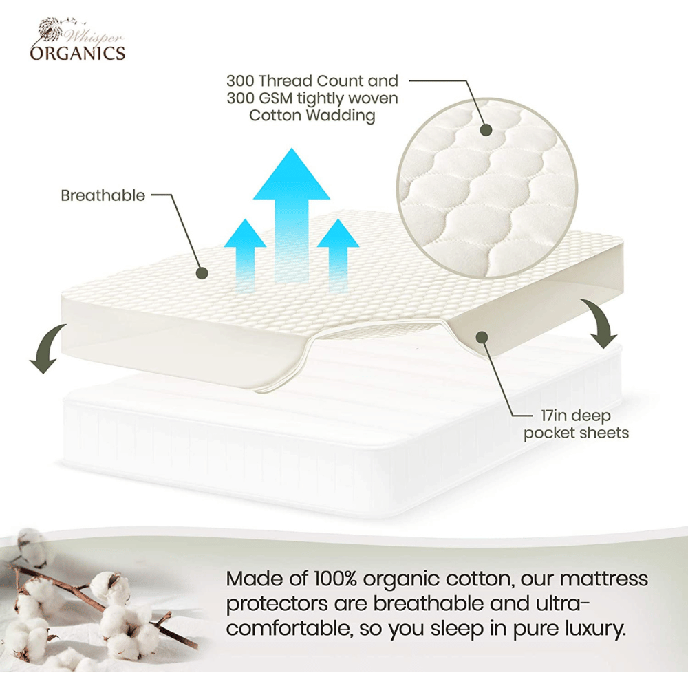 Whisper Organics cotton mattress protector