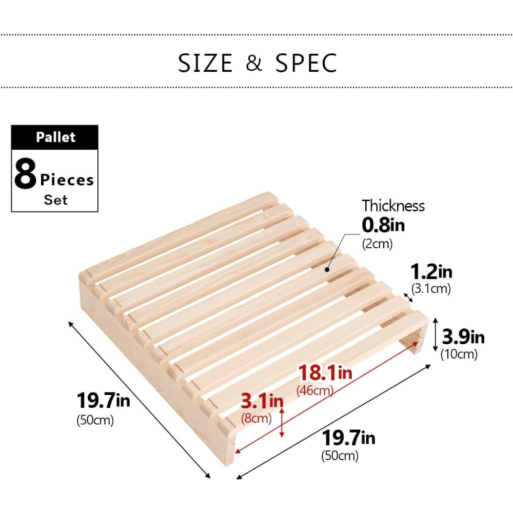 EMOOR pine wood bed frame
