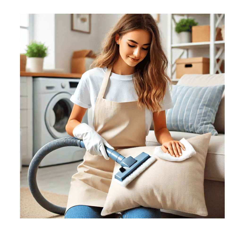 vacuuming pillow cleaning