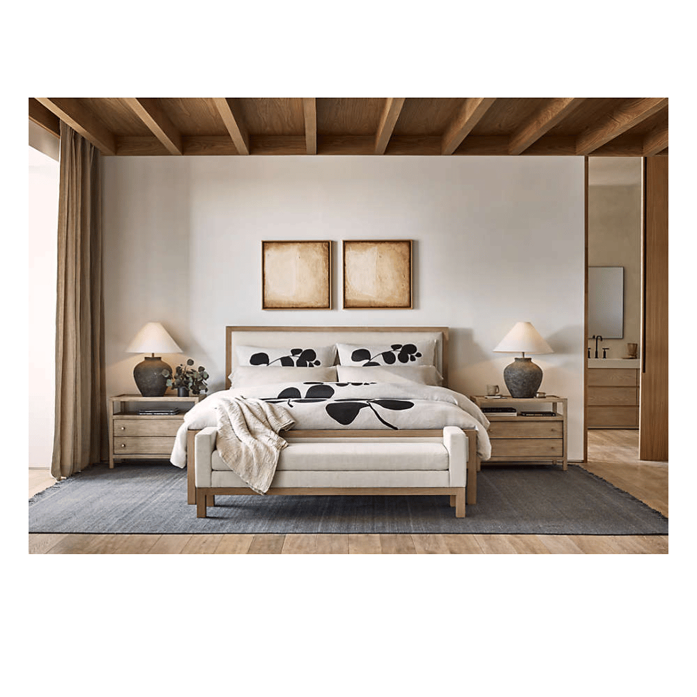 Crate & Barrel upholstered Bed frame