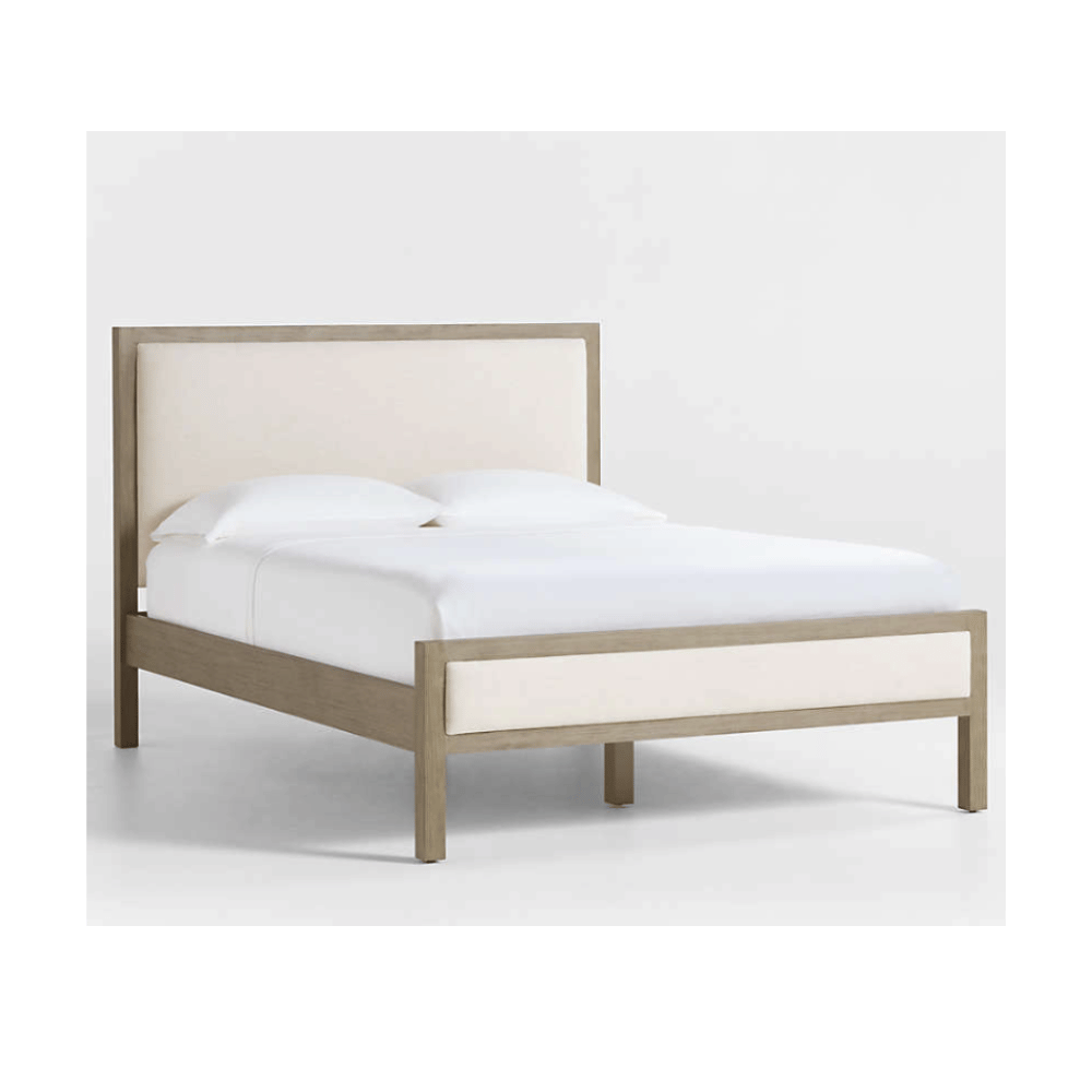Crate & Barrel natural wood Bed frame