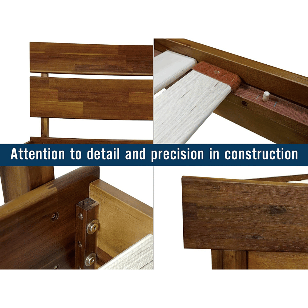 Acacia natural pine Queen Bed Frame