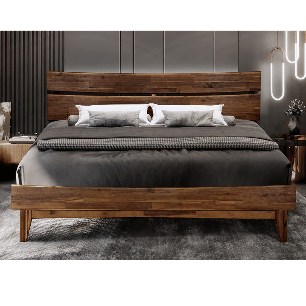 Acacia sturdy wood Queen Bed Frame